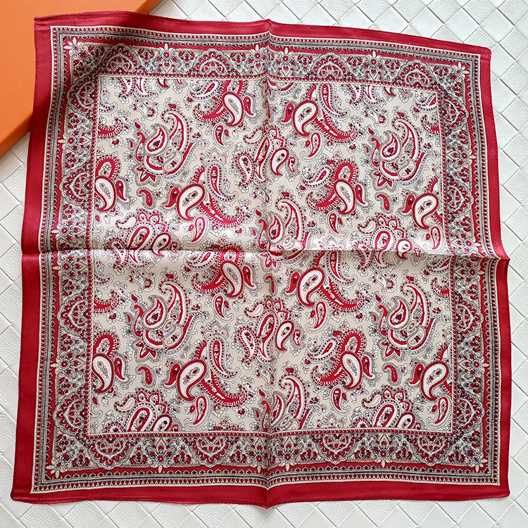 Silk Scarf Small Square Towel Professional Scarf Scarf - view 3