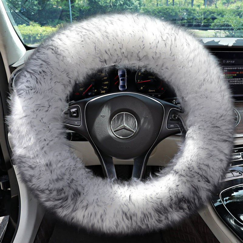 Car Steering Wheel Cover Wool Non-Slip Cover Steering Wheel Protector - view 6