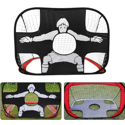 Pop-Up Foldable Football Goal – Nylon Mini Net For Adults & Youth, Outdoor Sports-Perfect Christmas Gift