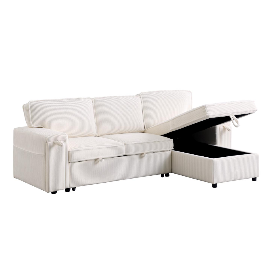Upholstery Sleeper Sectional Sofa With Storage Space - view 6