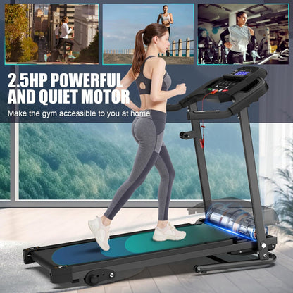 Compact Folding Treadmill For Home - 2.5HP Quiet Brushless Motor, 3-Level Incline, 7.5 MPH, Shock Absorption - view 4