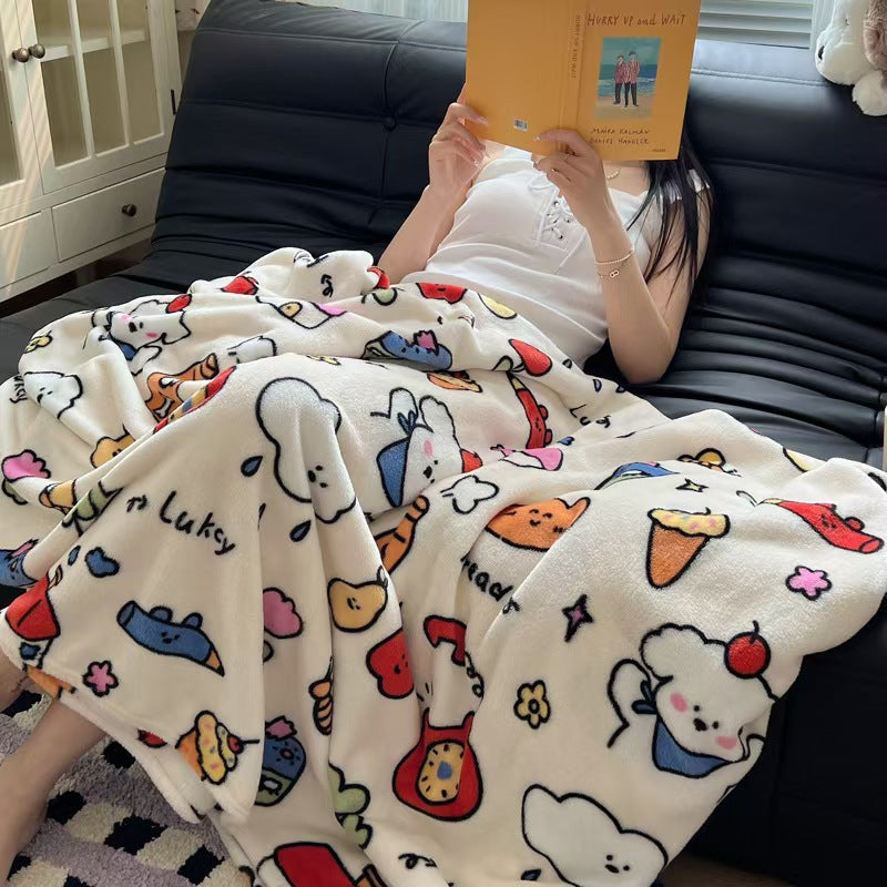 Cute Flannel Blanket, Plush Blanket, Sofa Throw Blanket - view 3