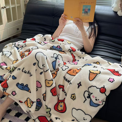 Cute Flannel Blanket, Plush Blanket, Sofa Throw Blanket - view 3
