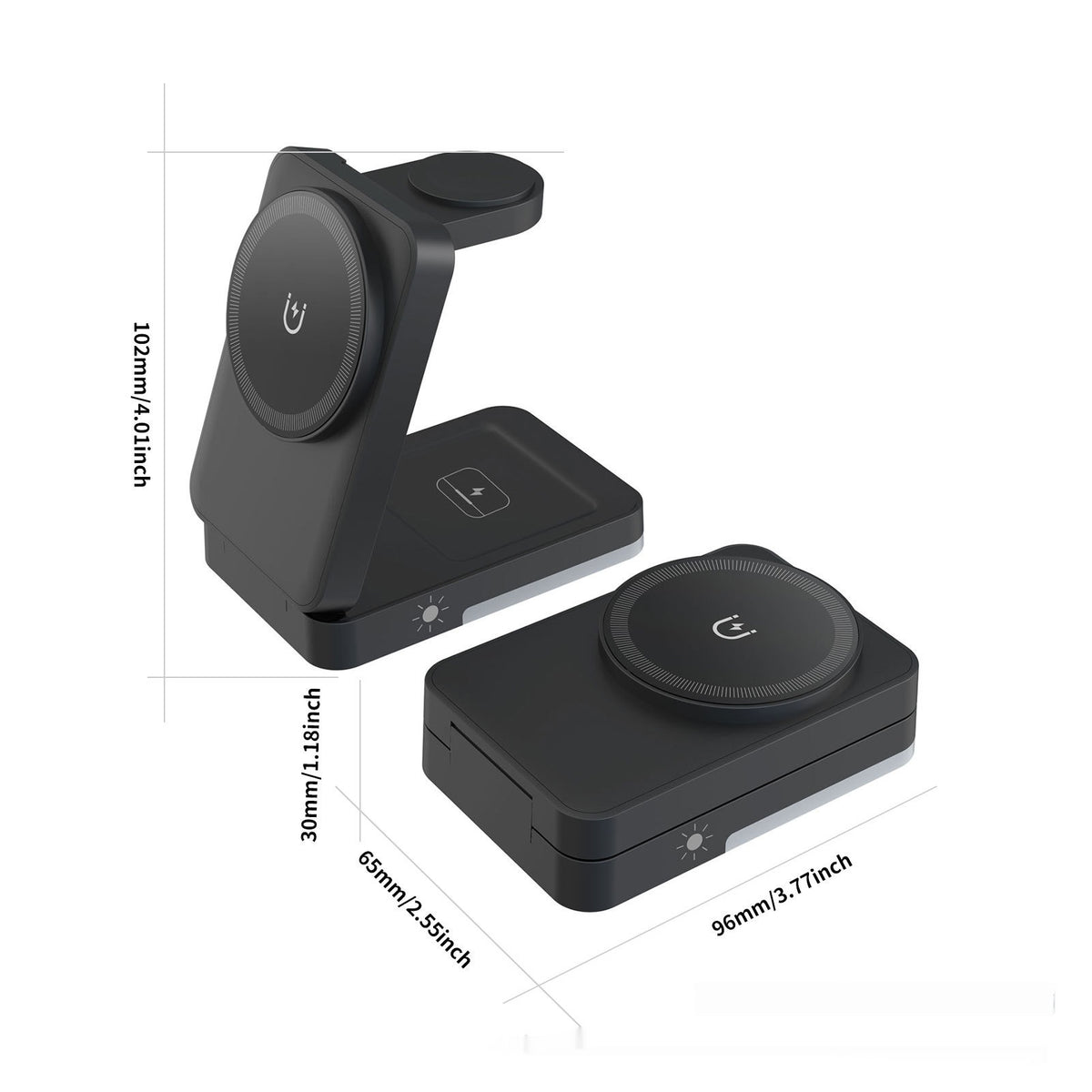 Foldable Portable 3-in-1 Wireless Charger - view 5