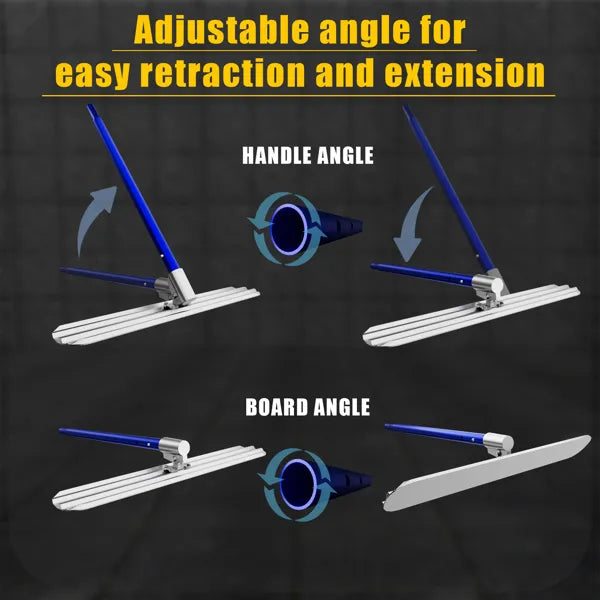 Bull Float Concrete Tools,48''×8'' Magnesium Aluminum Alloy Concrete Float with 4 Combinable Handles - view 6