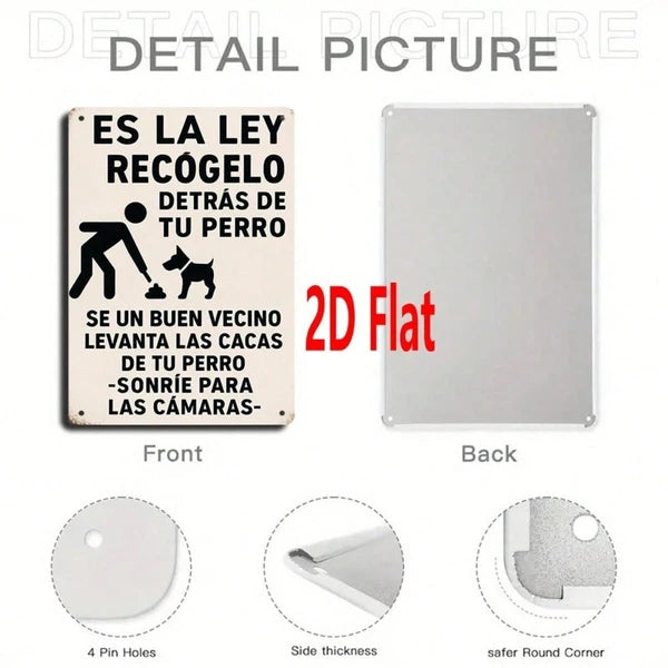 1pc Spanish Por Favor Limpie El Excremento De Perro Dog Poop Sign, Perro Dog Poop Sign - view 5
