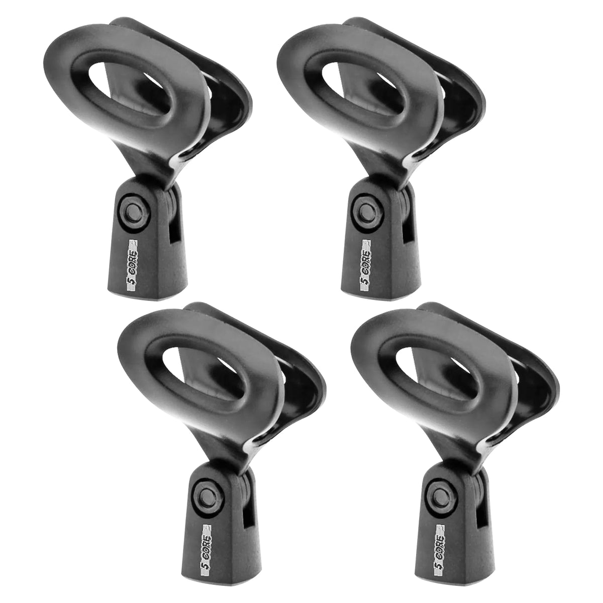 5 Core Mic Clips for Stands 4Pcs Microphone Clip Holder Universal Adjustable with 5/8" Male to 3/8" Female Screw