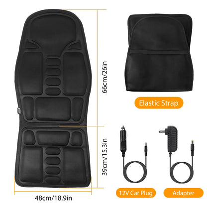 Back Massager Cushion Electric Massage Car Seat Cushion Chair Pad w / Heating Function 8 Vibration Modes 3 Intensity - view 6