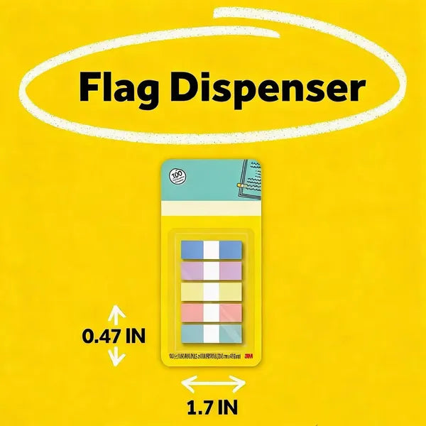Pastel Sticky Flags 100ct - Adhesive Page Markers For Books & Documents - view 5
