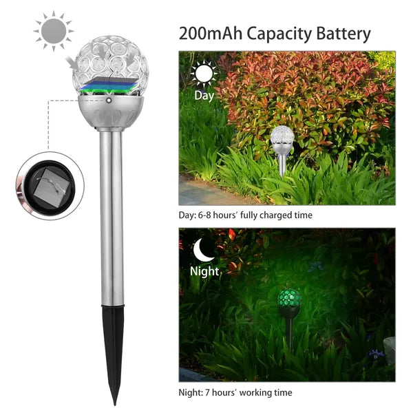 Solarek 3 Pcs Outdoor Solar Lights IP44 Waterproof Ball RGB Light Garden Decor Lamp Landscape Christmas - view 5