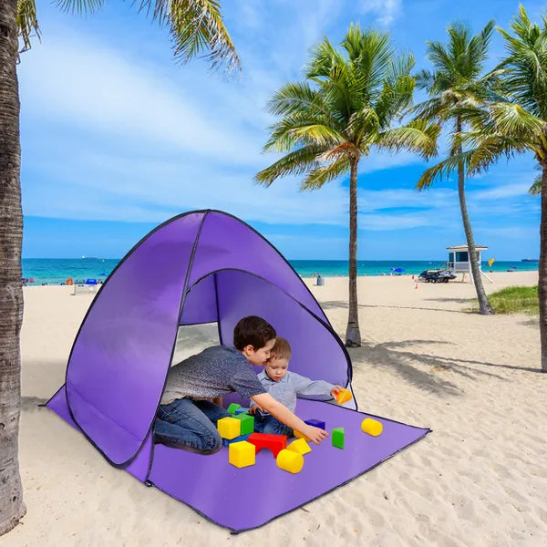 Beach Tent Shade Shelter Anti-UV Automatic Waterproof Tent Canopy For Man With Net Window Storage Bag - view 5
