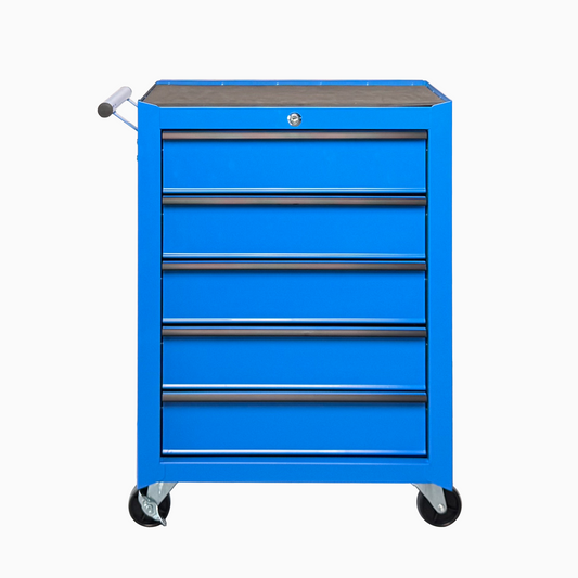 Rolling Metal Tool Chest With 5 Drawers, 20inch 5-Drawer Tool Chest Cabinet With Ball Bearing Drawer Slides
