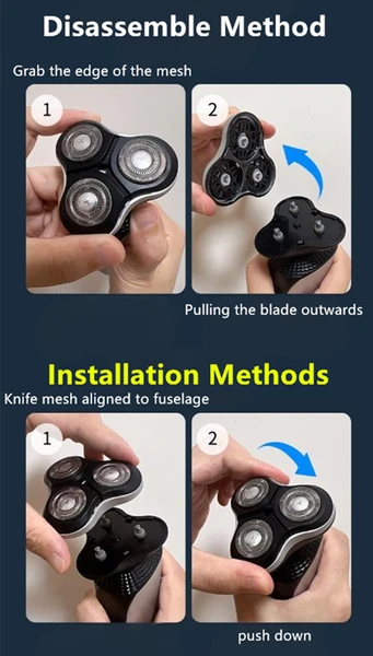 Electric Shaver Mens Razor Rotary Waterproof Pop-Up Trimmer Wet Dry Cordless - view 5