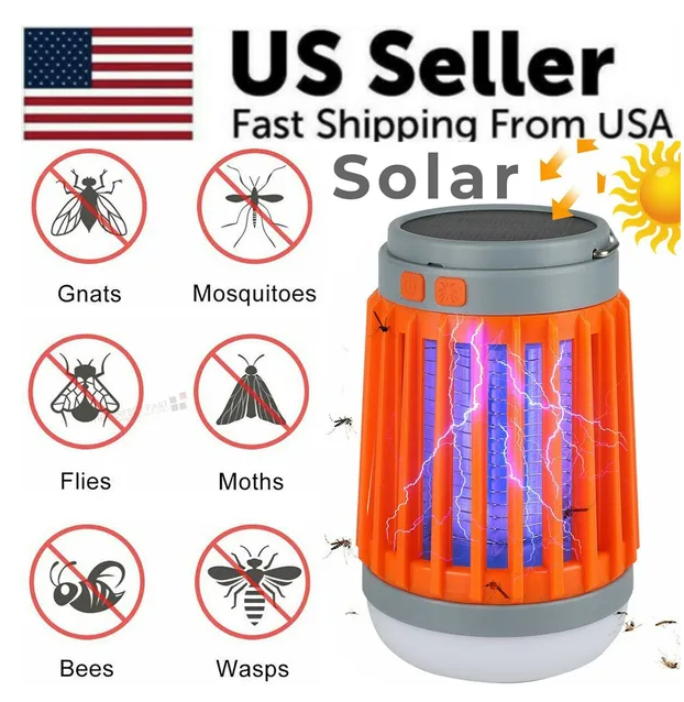 Solar USB Mosquito Killer Light Electronic Fly Bug Insect Zapper Trap Pest Lamp - view 2