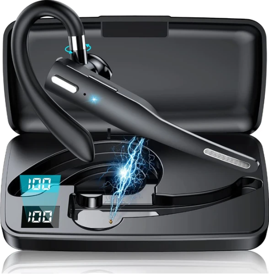 Trucker Wireless Headset Bluetooth 5.1 Earpiece Dual Mic Earbud Noise Cancelling - view 2