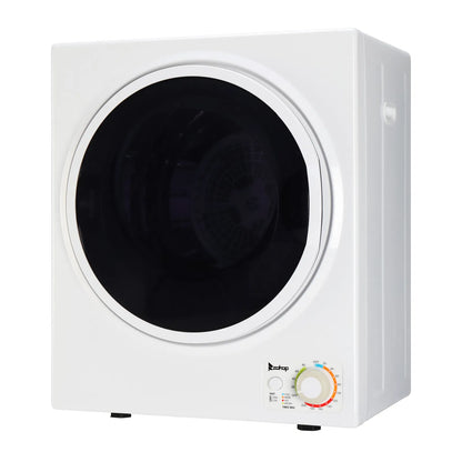 GYM25-78 Compact Portable Household clothes Dryer 1.6cuft with Stainless Steel Drum Black and White 120V MECHANICAL