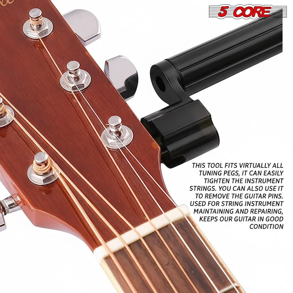 5Core Guitar String Winder 5Pcs Professional Guitars Tools Peg Winder with Bridge Pin Remover - view 2