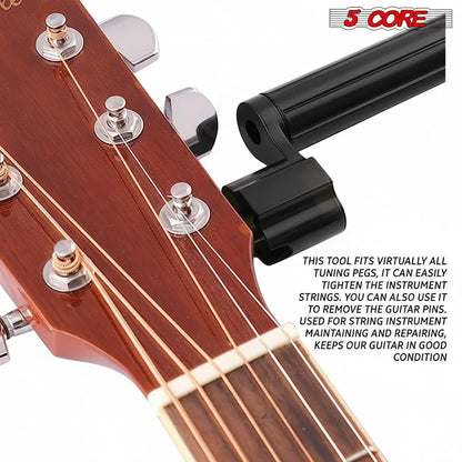 5Core Guitar String Winder 5Pcs Professional Guitars Tools Peg Winder with Bridge Pin Remover - view 2