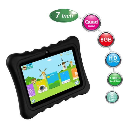 Shock-resistant Silicone Snap-on Case With Stand For 7' Tablets - view 2