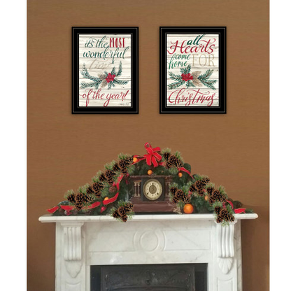 All Hearts Come Home For Christmas2-Piece Vignette By Artisan Cindy Jacobs, Ready To Hang Framed - view 2