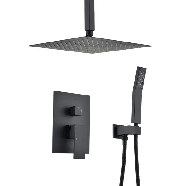 Ceiling Mounted Shower System Combo Set with Handheld and 16" Shower head