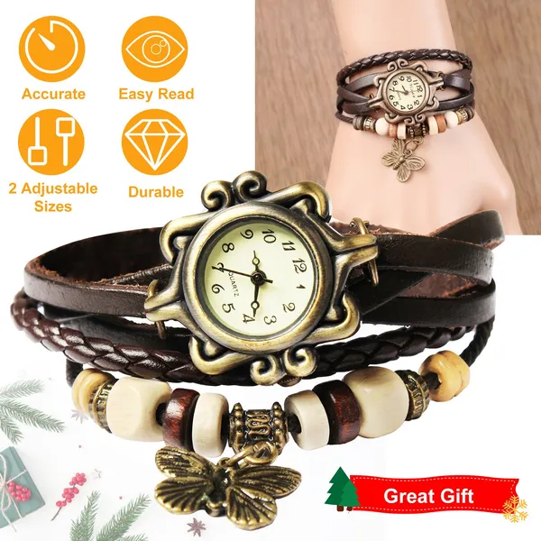 Vintage Women's Watch Bohemian Handmade Leather Watch - view 5