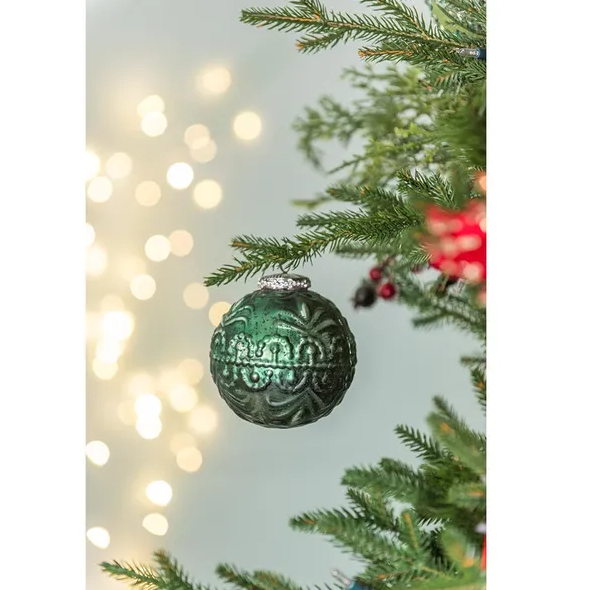 D3.9 Christmas Ball Ornaments, Glass Decorative Hanging Ball Christmas Tree Ornaments For Holiday Party Decorations