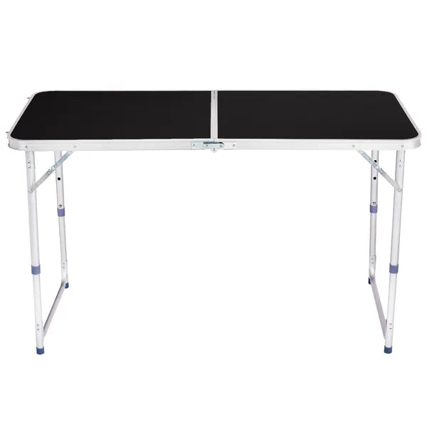 4Ft Portable Multipurpose Folding Table Black - view 6