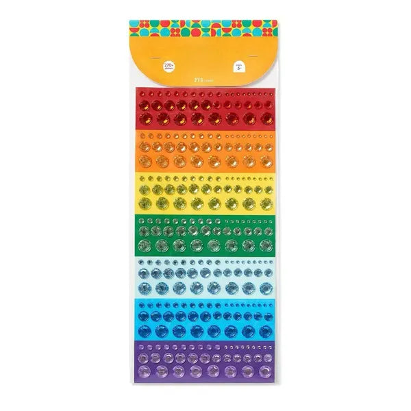 273ct Rainbow Gem Stickers - Rhinestone & Gemstone Face & Heart Stickers - view 2