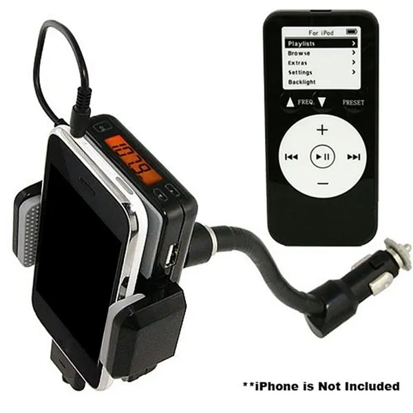 FM Transmitter Hands-free Car Charger With Remote Control Phone Stand 3.5 Mm Headphone Jack - view 4