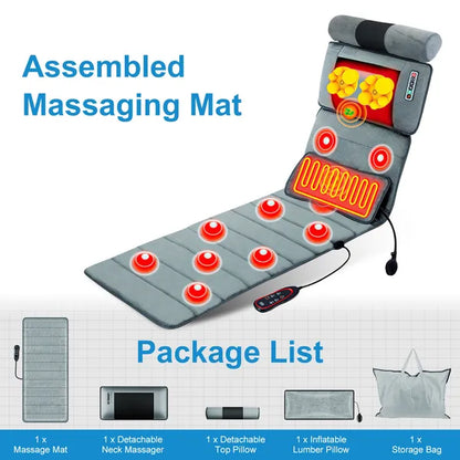 Vibration Massage Mat Full Body & Neck Kneading Massager - 20 Nodes, 3 Massage Modes&Speeds, 9 Vibration Settings - view 2