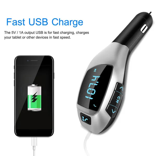 Car FM Wireless Transmitter USB Charge Hands-free Call MP3 Player - view 2