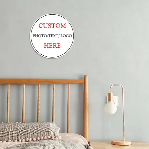 Personalized Metal Decorative Sign - Custom Decorative Tin Sign With Logo Images And Text - Floor Sign For Houses - view 2