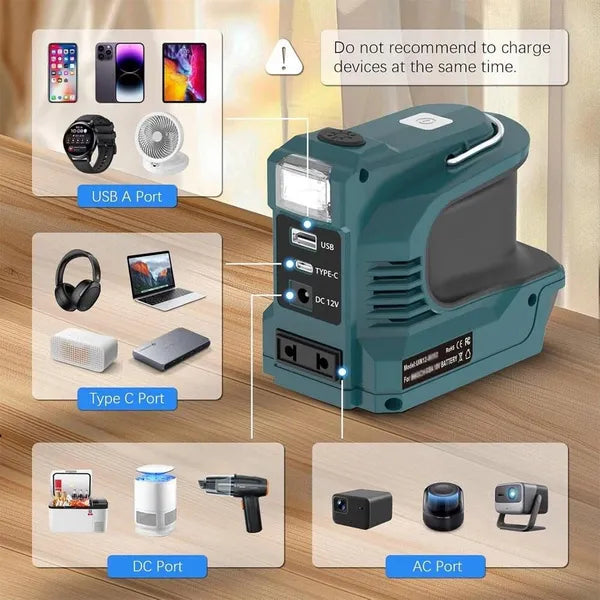 180W 18V LXT Battery Voltage Converter (Inverter) With USB LED Power Bank, Compatible With Makita 18V LXT Battery - view 5
