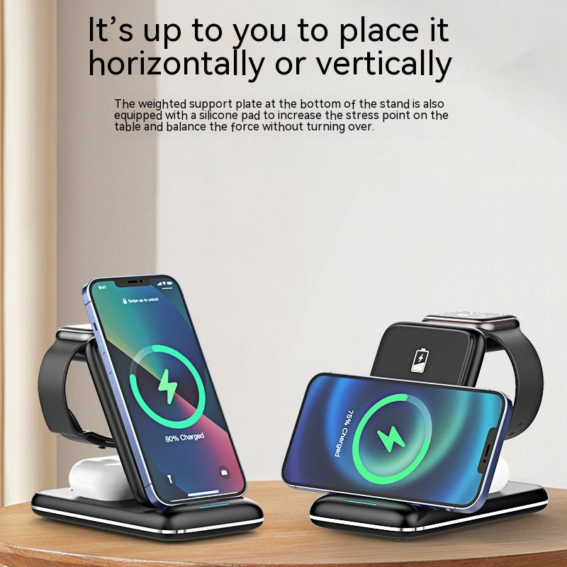 3-in-1 Wireless Charger Foldable Removable Charger - view 2