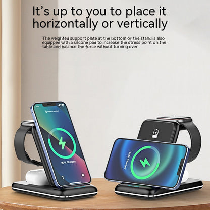 3-in-1 Wireless Charger Foldable Removable Charger - view 2