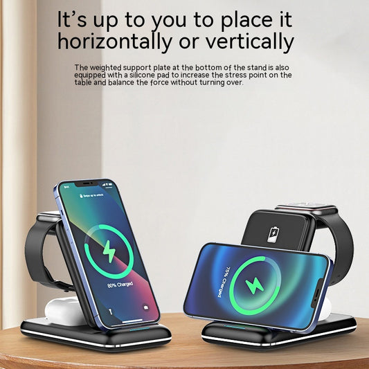 3-in-1 Wireless Charger Foldable Removable Charger - view 2