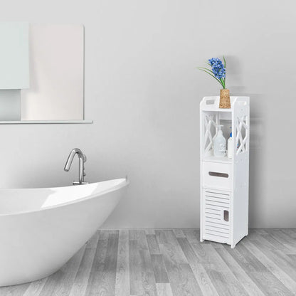 Bathroom Storage Shelf Drawer Multi Compartment Organizer Water Proof Anti Decay Anti Rot Environmental Friendly White - view 8