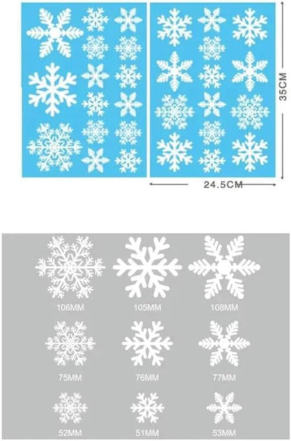 Christmas Glass Stickers Home Decor Ornaments Xmas Snowflake Santa Claus Door Shop Window Sticker New Year Christmas - view 2