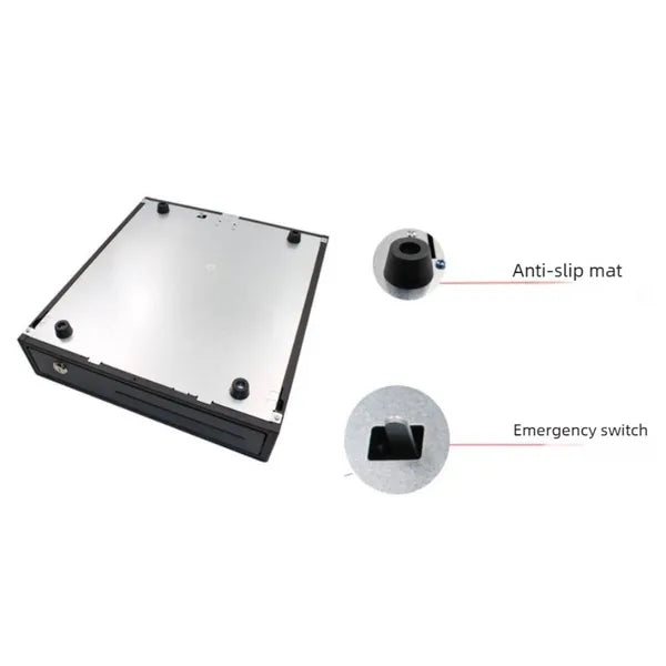 Electrically Opening Cash Drawer, Space-Saving Money Drawer With Coin & Banknote Tray - view 2