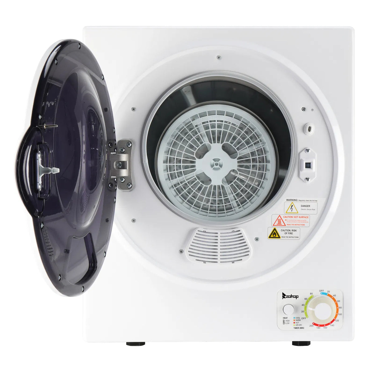 GYM25-78 Compact Portable Household clothes Dryer 1.6cuft with Stainless Steel Drum Black and White 120V MECHANICAL - view 5