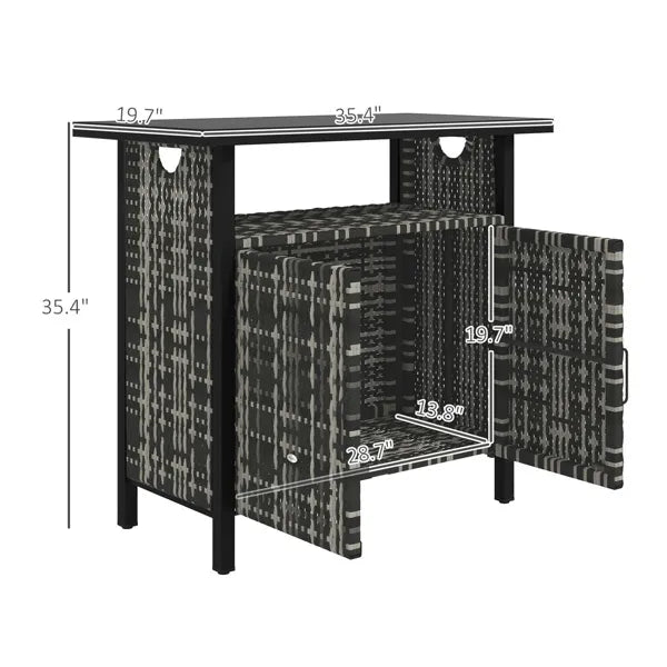 Rattan Storage Cabinet/Storage Cabinets/Lockers - view 4