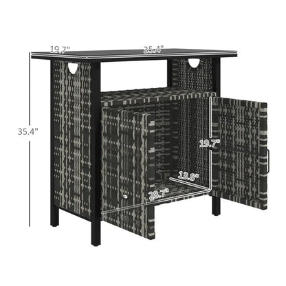 Rattan Storage Cabinet/Storage Cabinets/Lockers - view 4
