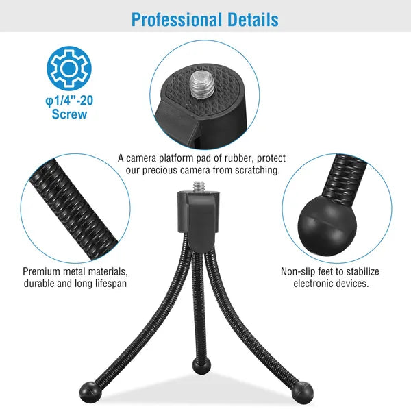 Tripod Stand For Camera Mini Projector Flexible Tripod Holder Heavy Duty Camera Tabletop Mount - view 3