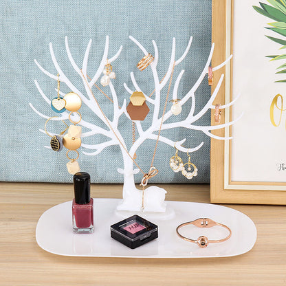 Deer Jewelry Display Stand Earrings Necklace Ring Jewelry Display Tray Jewelr Crystal Handle Antlers Jewelry Display - view 10