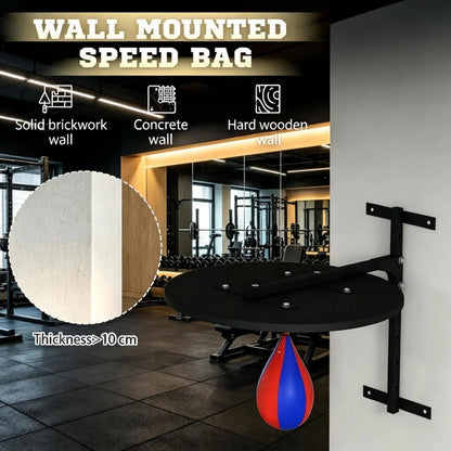 Adjustable Wall Mounted Speed Bag Platform Punching Bag Training Kit for Boxing Fitness Gym Equipment - view 9
