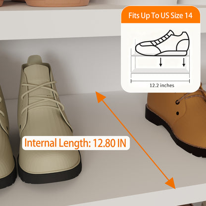 40inch Tall 2-Doors Shoes Cabinet, Metal 7-Tier Hidden Shoe Organizer - view 7