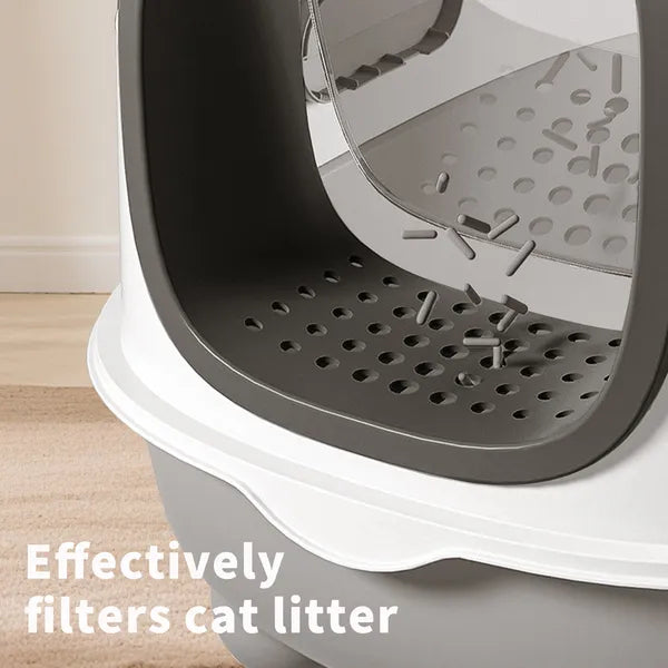 E Classic Grey Cat Litter Box - Simple And Practical, Large Space, High Cost Effective Choice - view 5