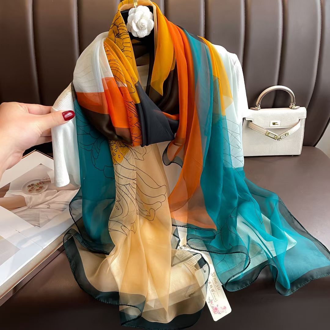 Silk All-matching Yousoft Scarf Long Elegant Scarf - view 9