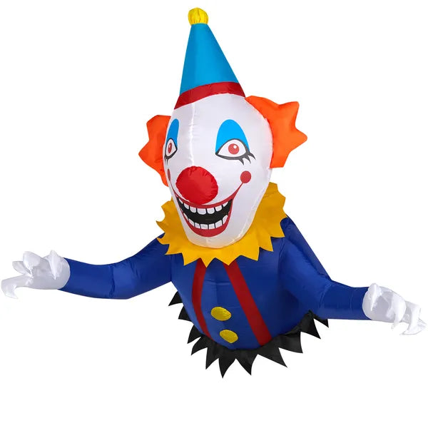 3.3 FT Halloween Inflatable Clown Broke Out From Window Outdoor Decorations - view 4